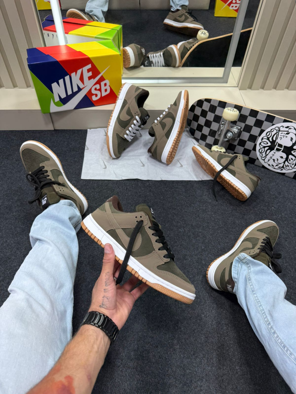 Tênis Nike Skateboarding Dunk Low Pro Verde Militar – Estilo, Autenticidade e Conforto