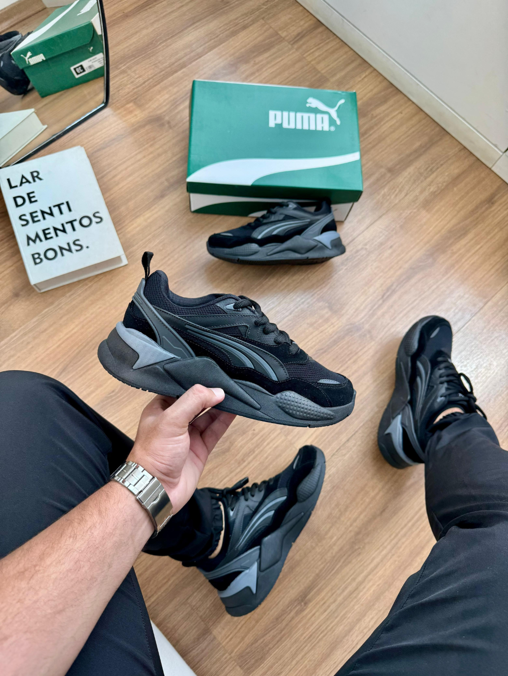 Tênis PUMA RS-X Preto – Estilo Urbano e Conforto Premium