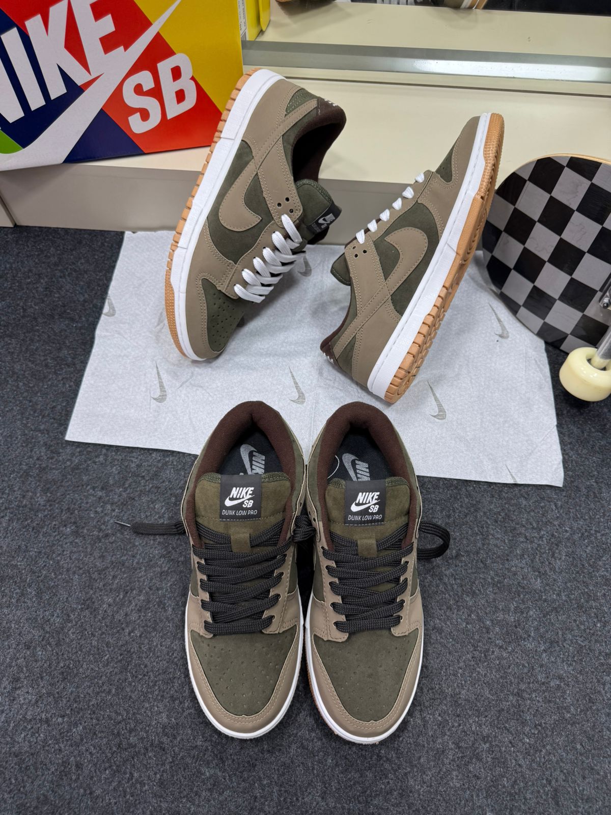 Tênis Nike Skateboarding Dunk Low Pro Verde Militar – Estilo, Autenticidade e Conforto